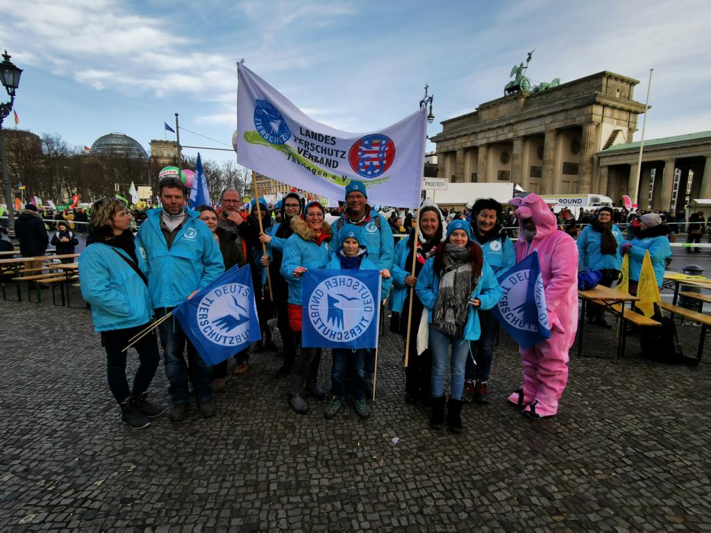 Teilnehmergruppe an der Demo aus Thüringen1